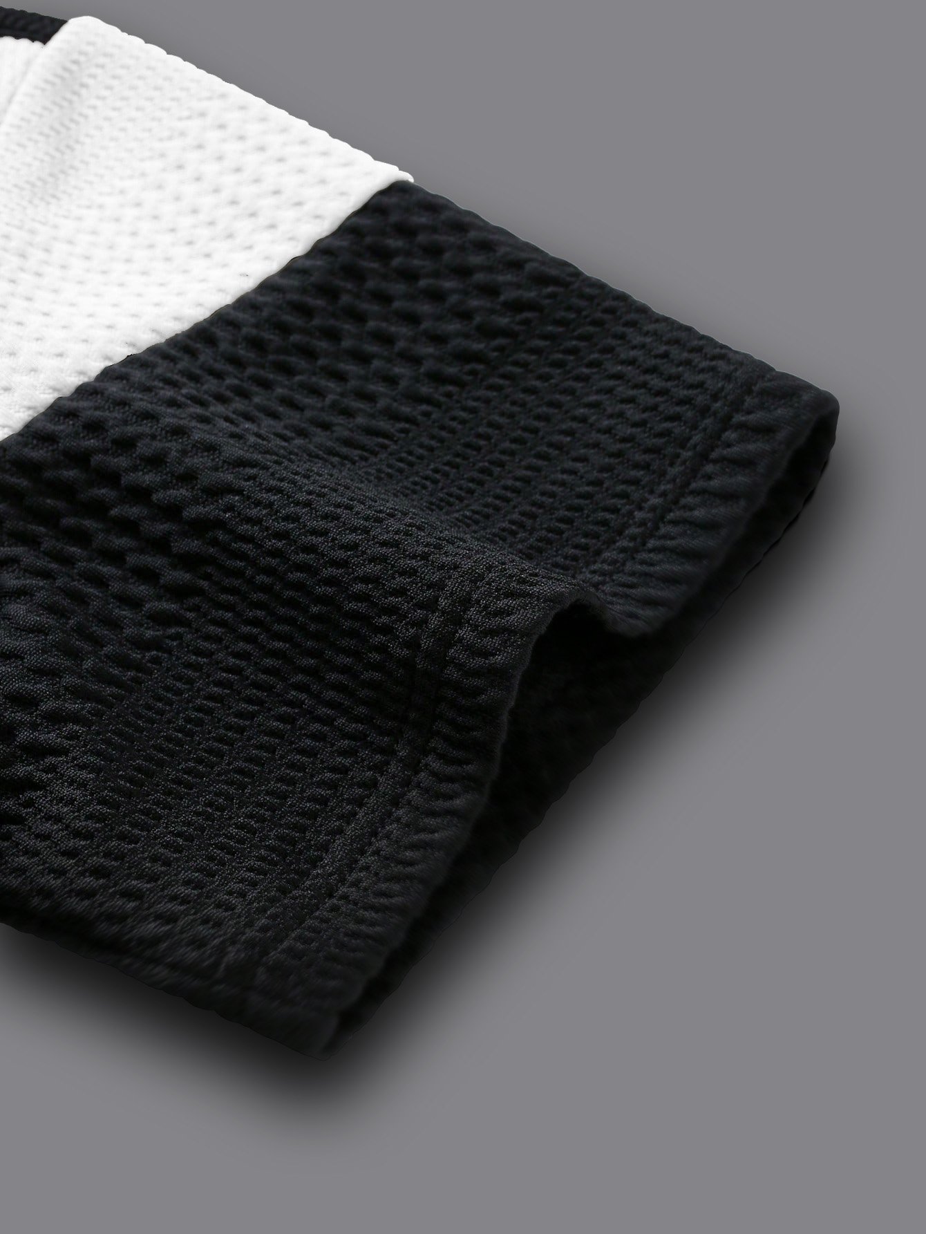 Color Block Textured Polo T-Shirt