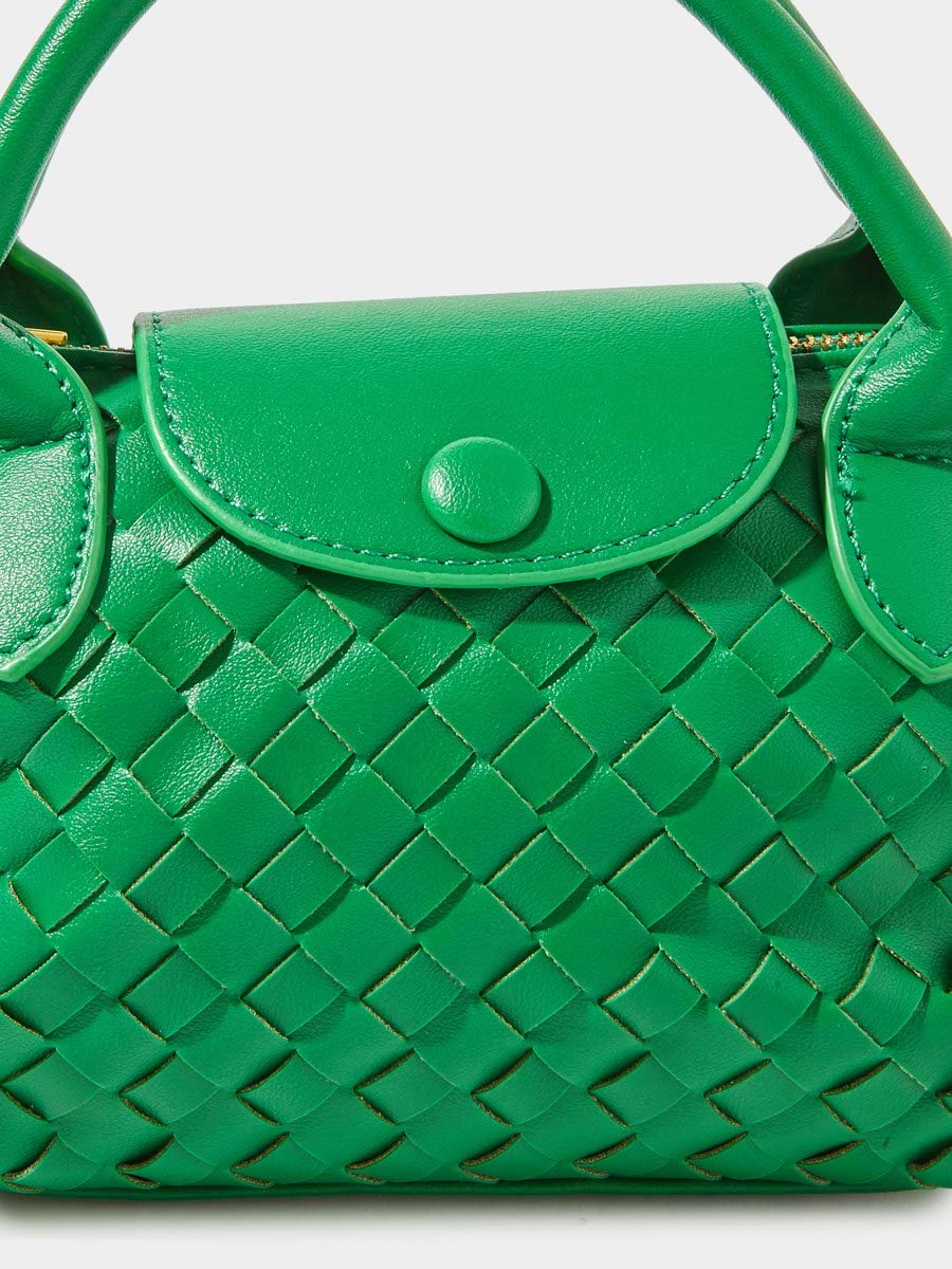 Green Woven Crossbody Bag