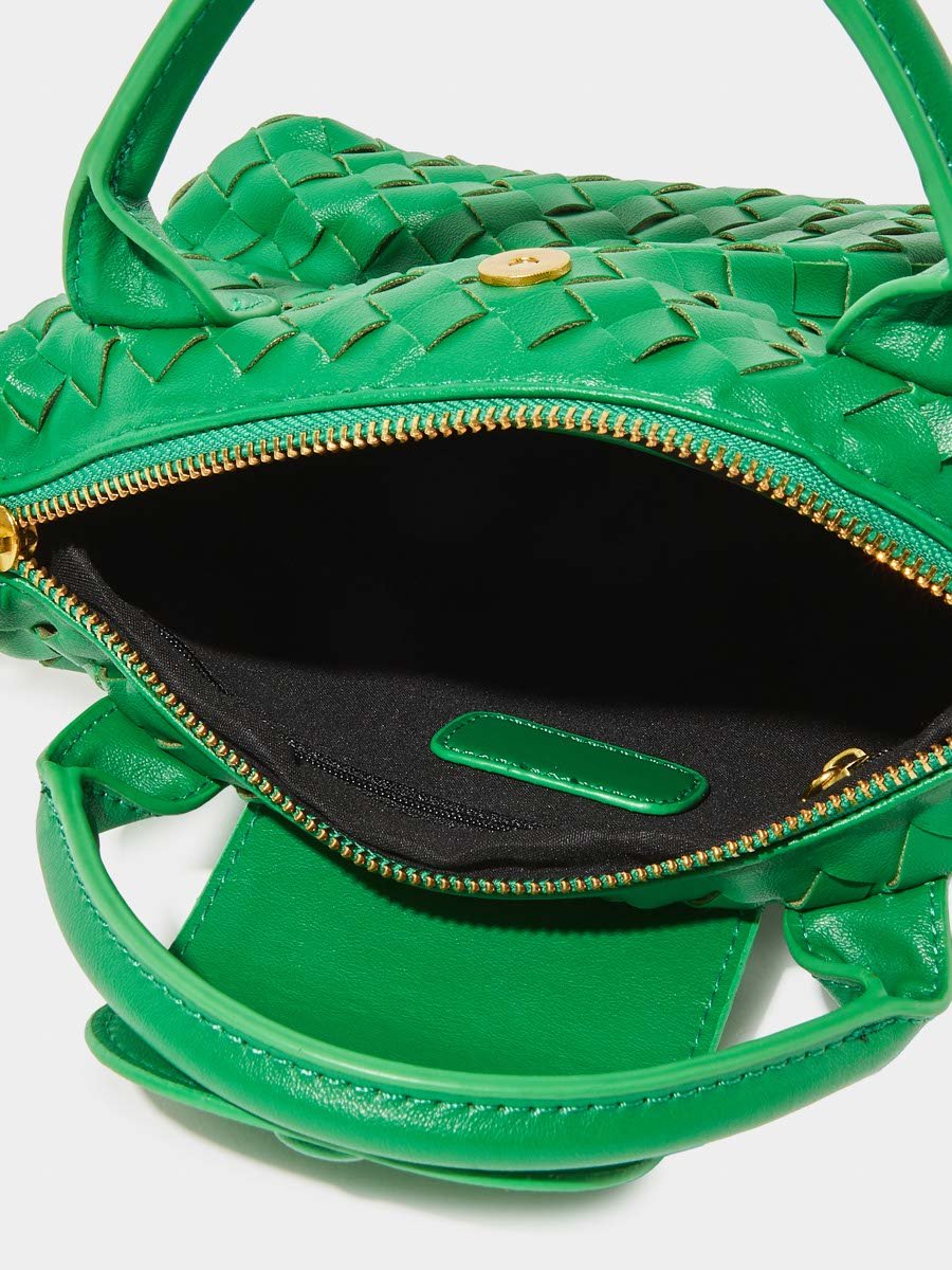 Green Woven Crossbody Bag
