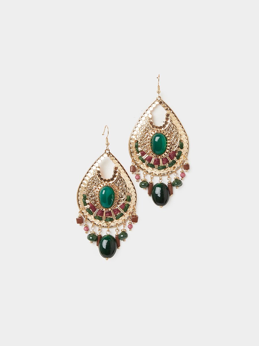 Gold Tone Danglers Earrings