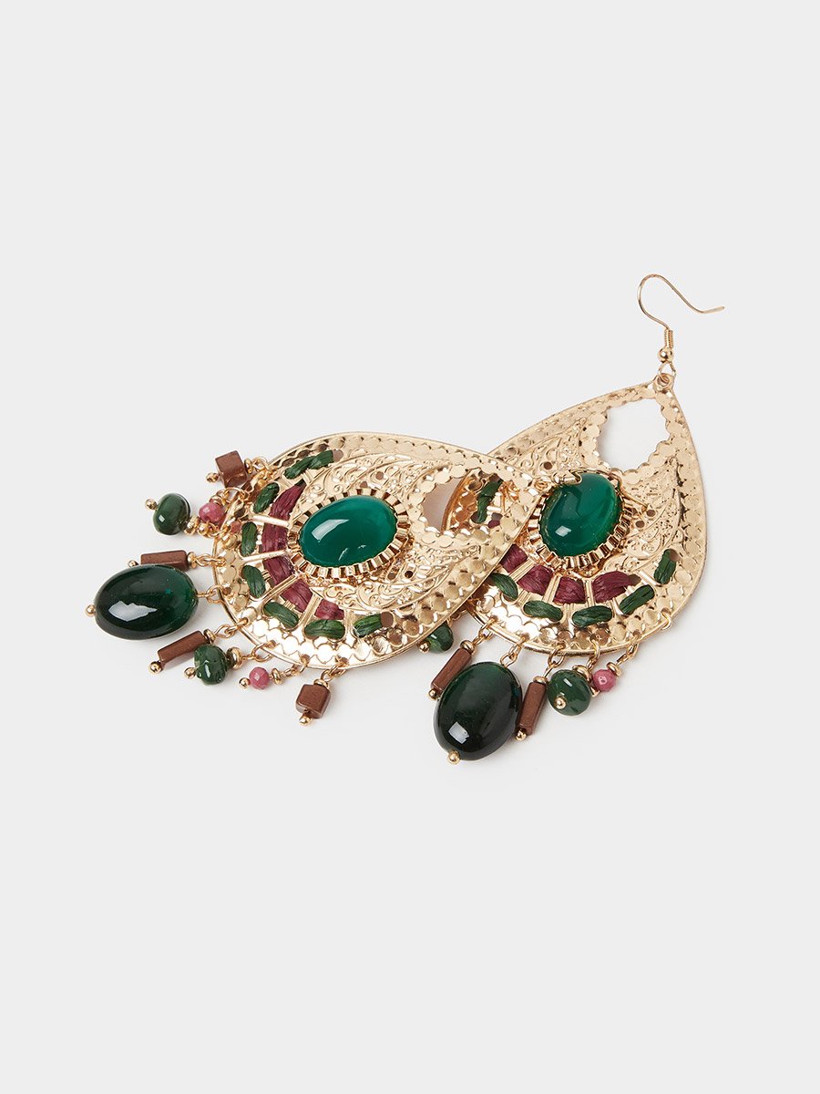 Gold Tone Danglers Earrings