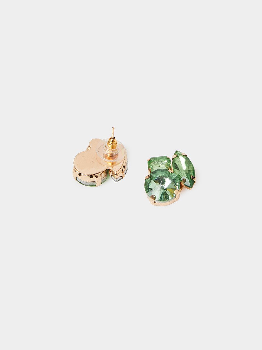 Green Gemstone Stud Earrings