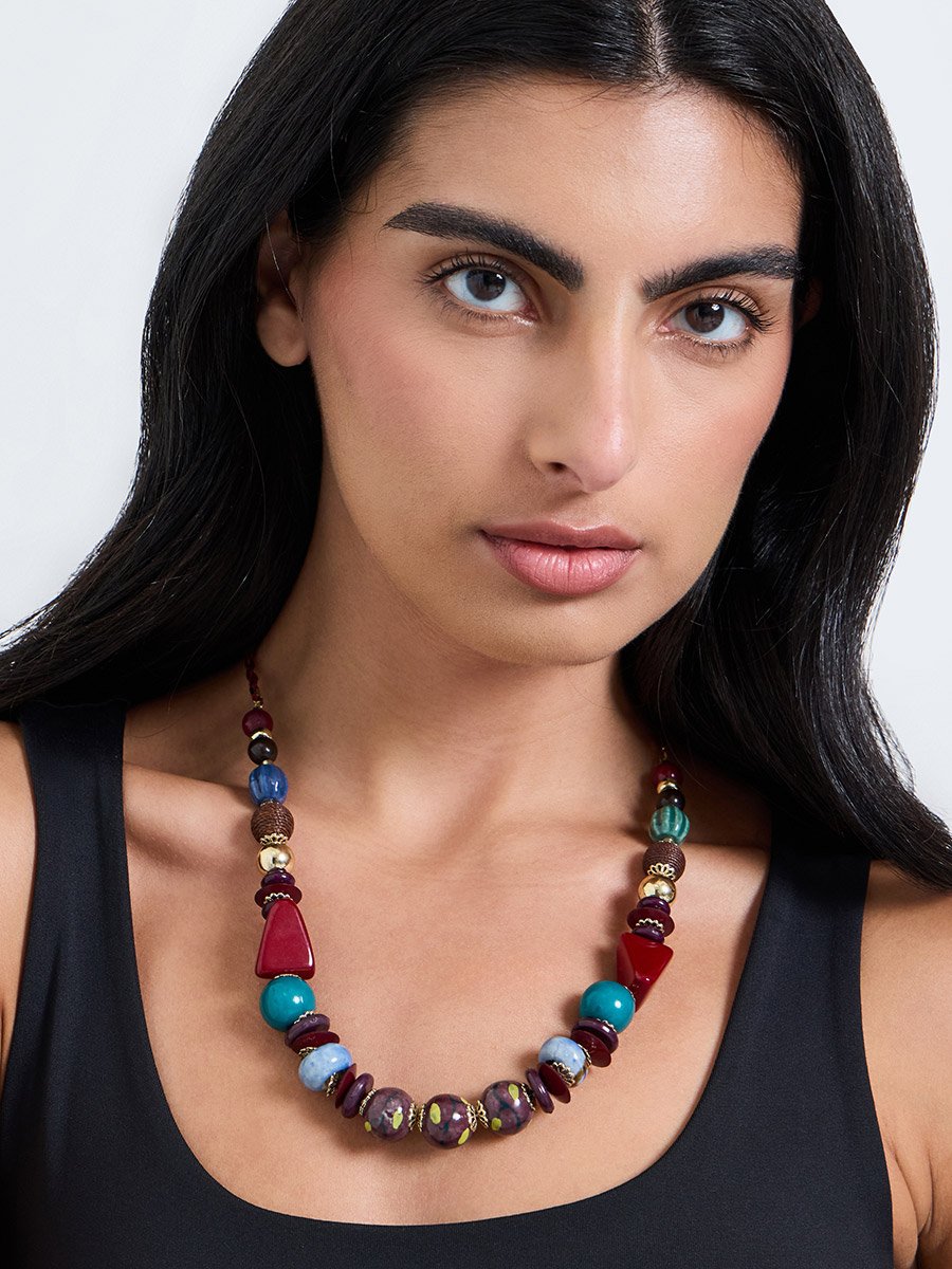 Multi-Color Beaded Necklace