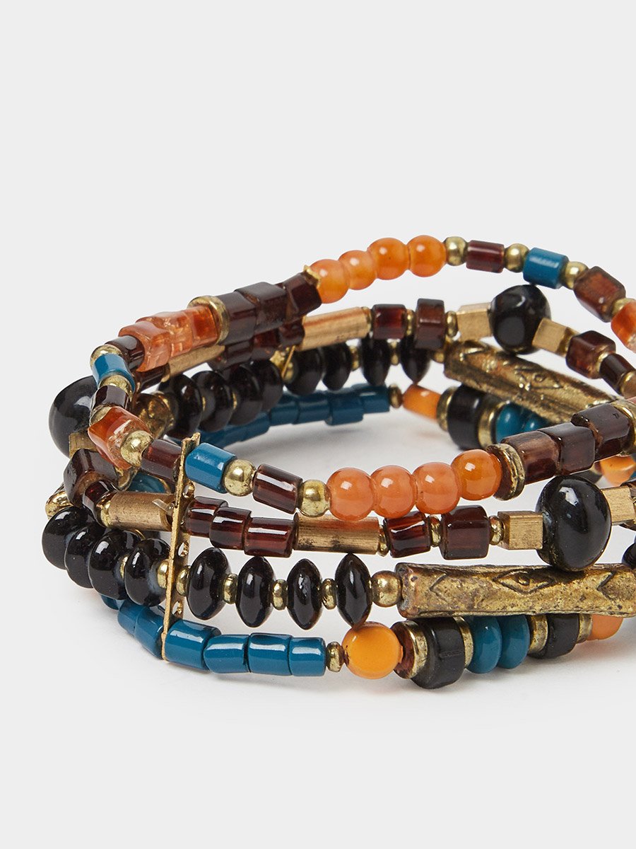Multi-Colored Multistrand Casual Bracelet