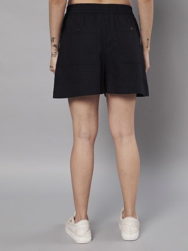 Black High-Rise Shorts