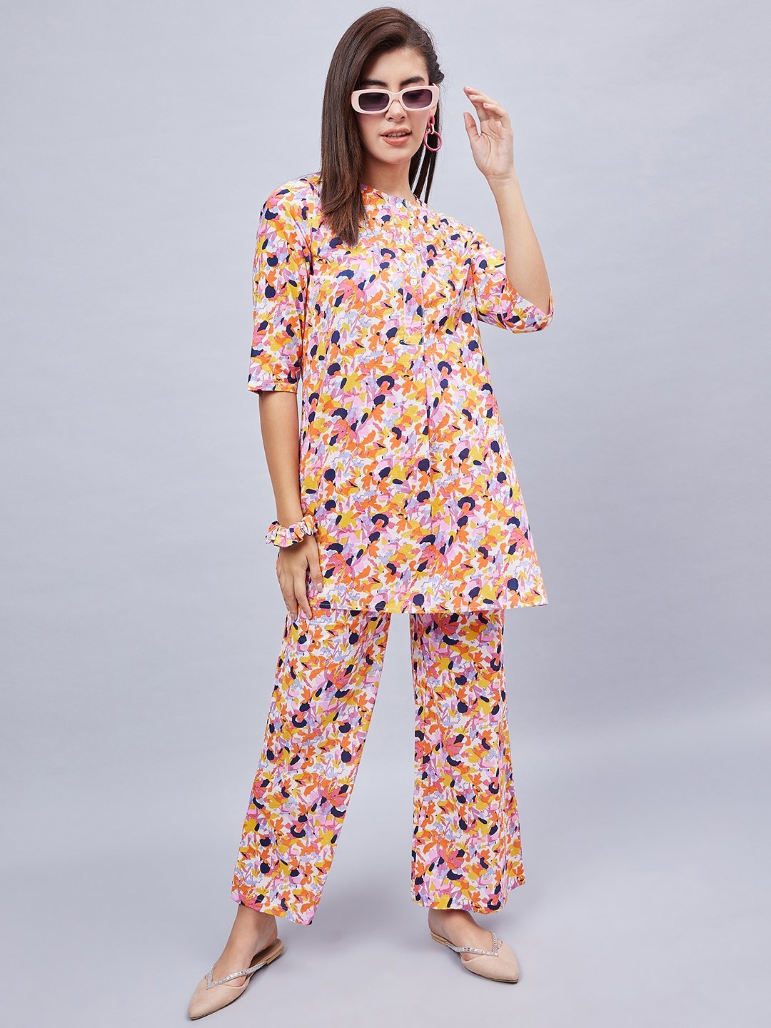 All Over Print Longline Tunic and Pants Co-ord Set