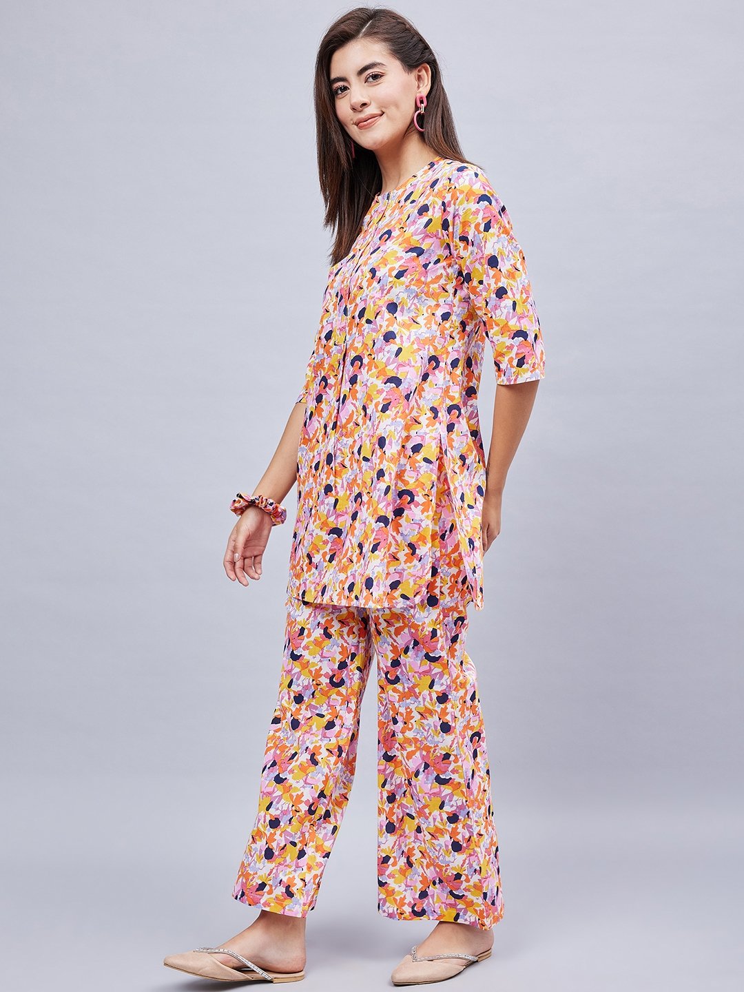 All Over Print Longline Tunic and Pants Co-ord Set
