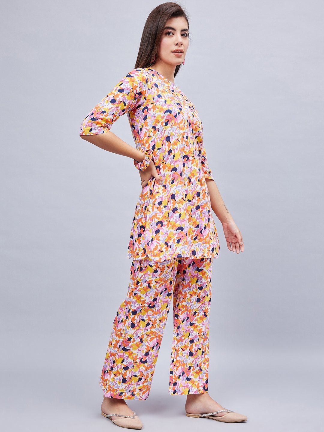 All Over Print Longline Tunic and Pants Co-ord Set