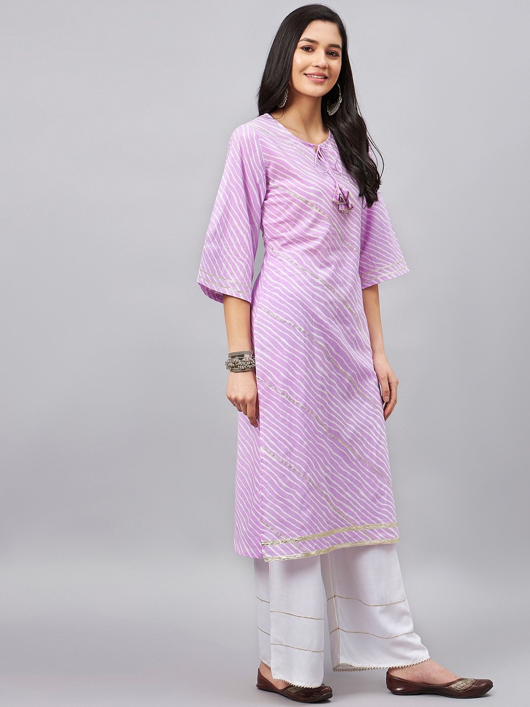 Leheriya Straight Kurta
