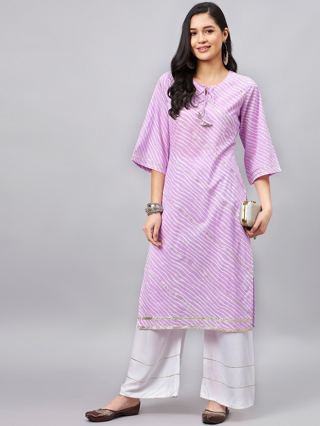Leheriya Straight Kurta