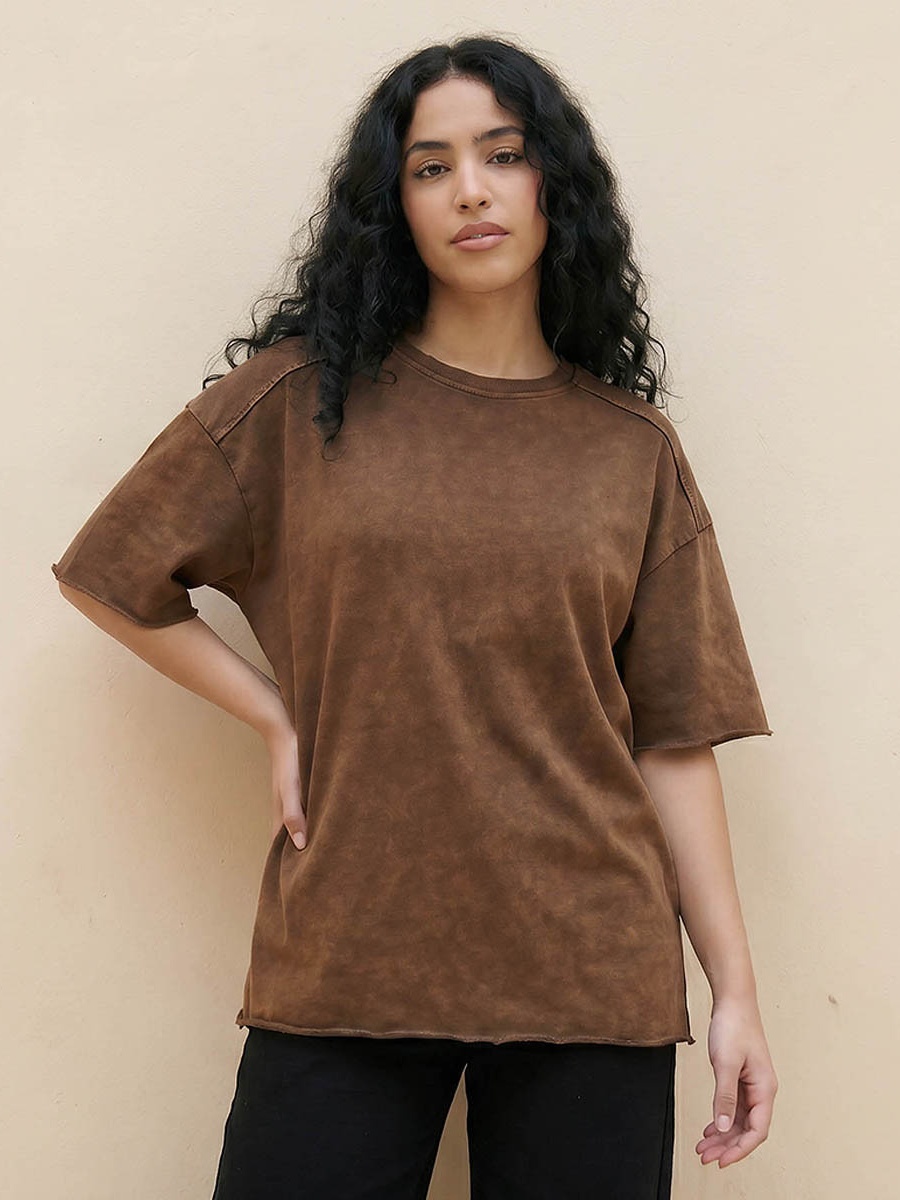 Cotton T-Shirt with Texture