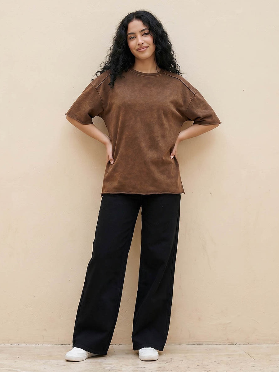 Cotton T-Shirt with Texture