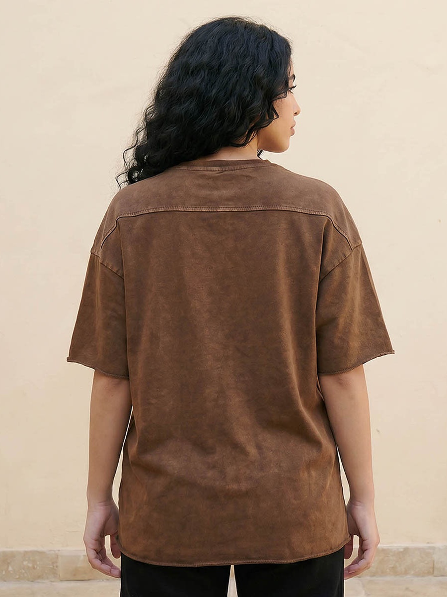 Cotton T-Shirt with Texture