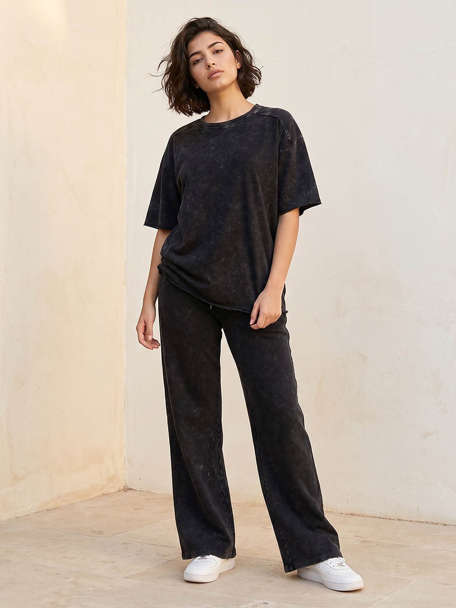 Cotton T-Shirt with Texture