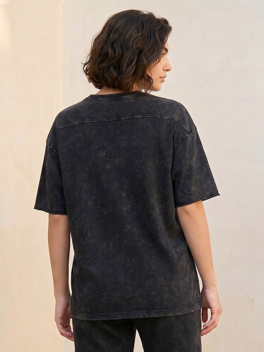 Cotton T-Shirt with Texture