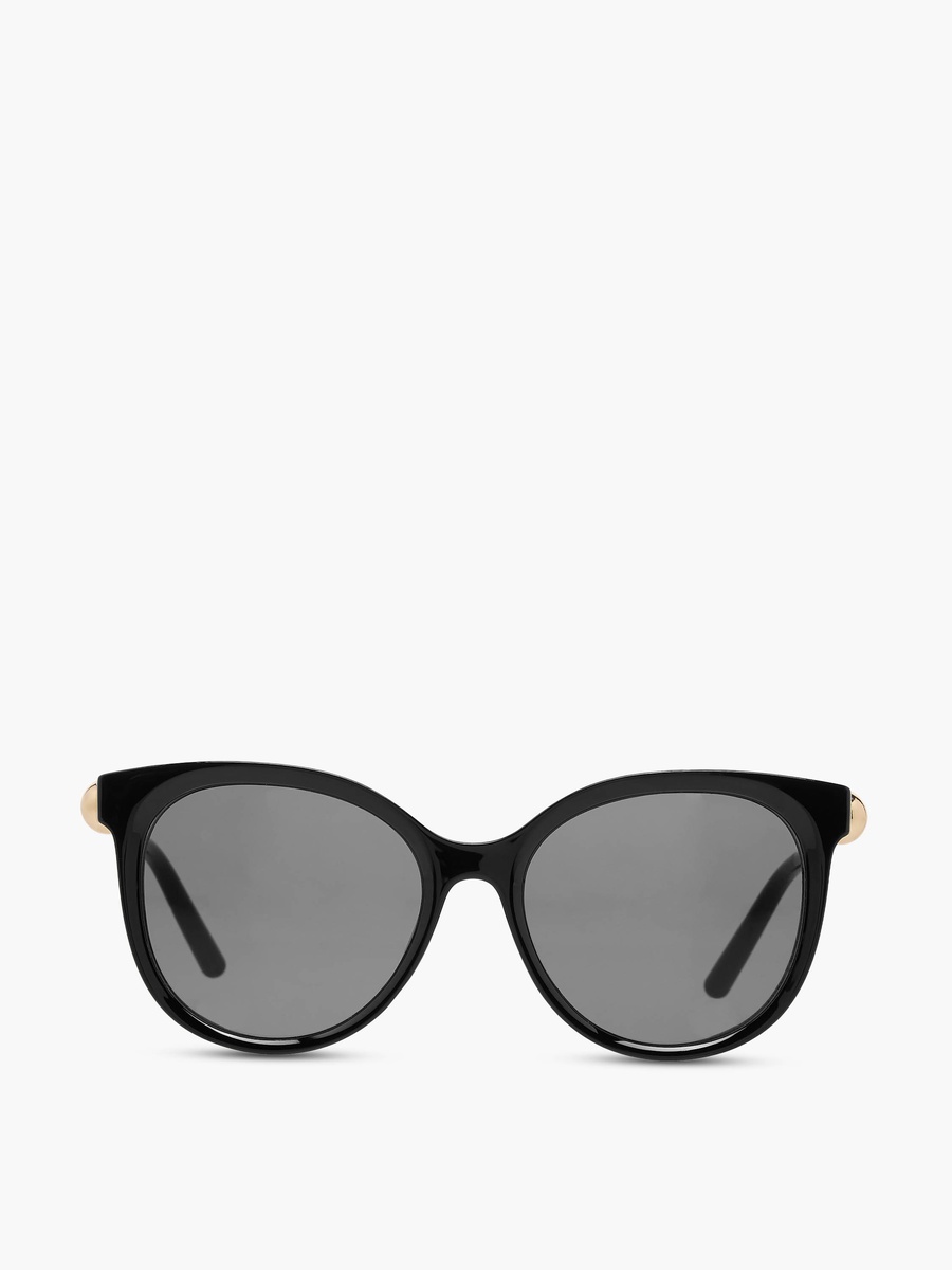 Round Sunglasses with UV Protection Black Lens