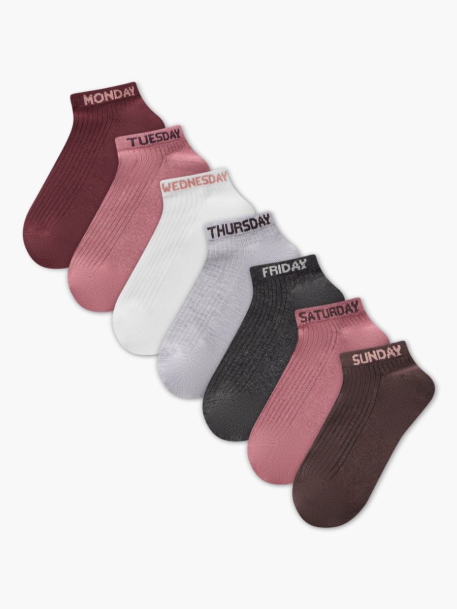 Pack of 7 Ankle Length Cotton Socks