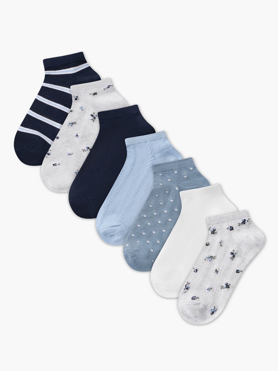 Pack of 7 Ankle Length Cotton Socks