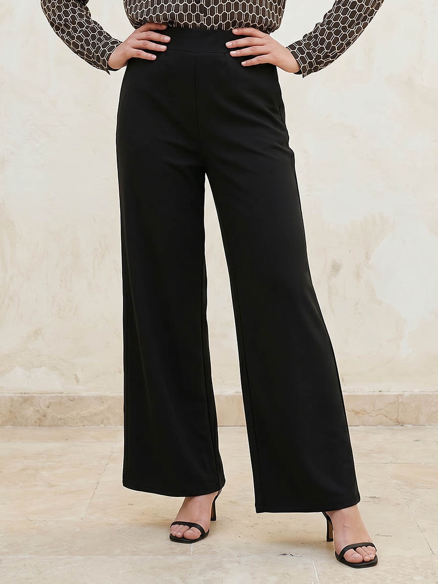 Wide Leg Ponte Pants