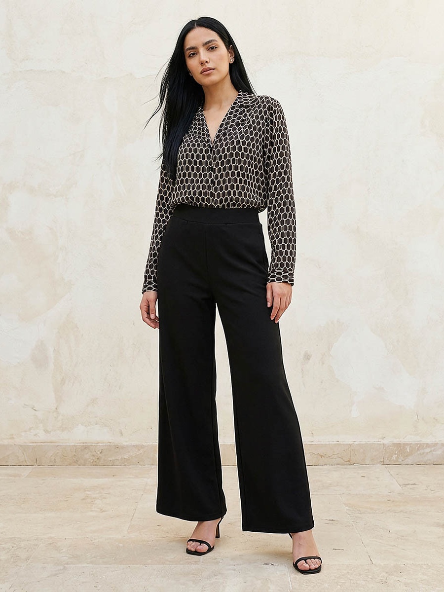 Wide Leg Ponte Pants