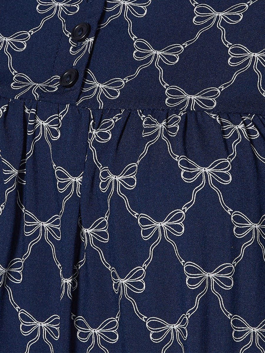Short Sleeves Printed Viscose Night Gown
