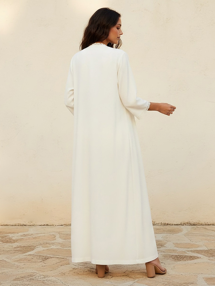 Longline Lace Trim Shrug