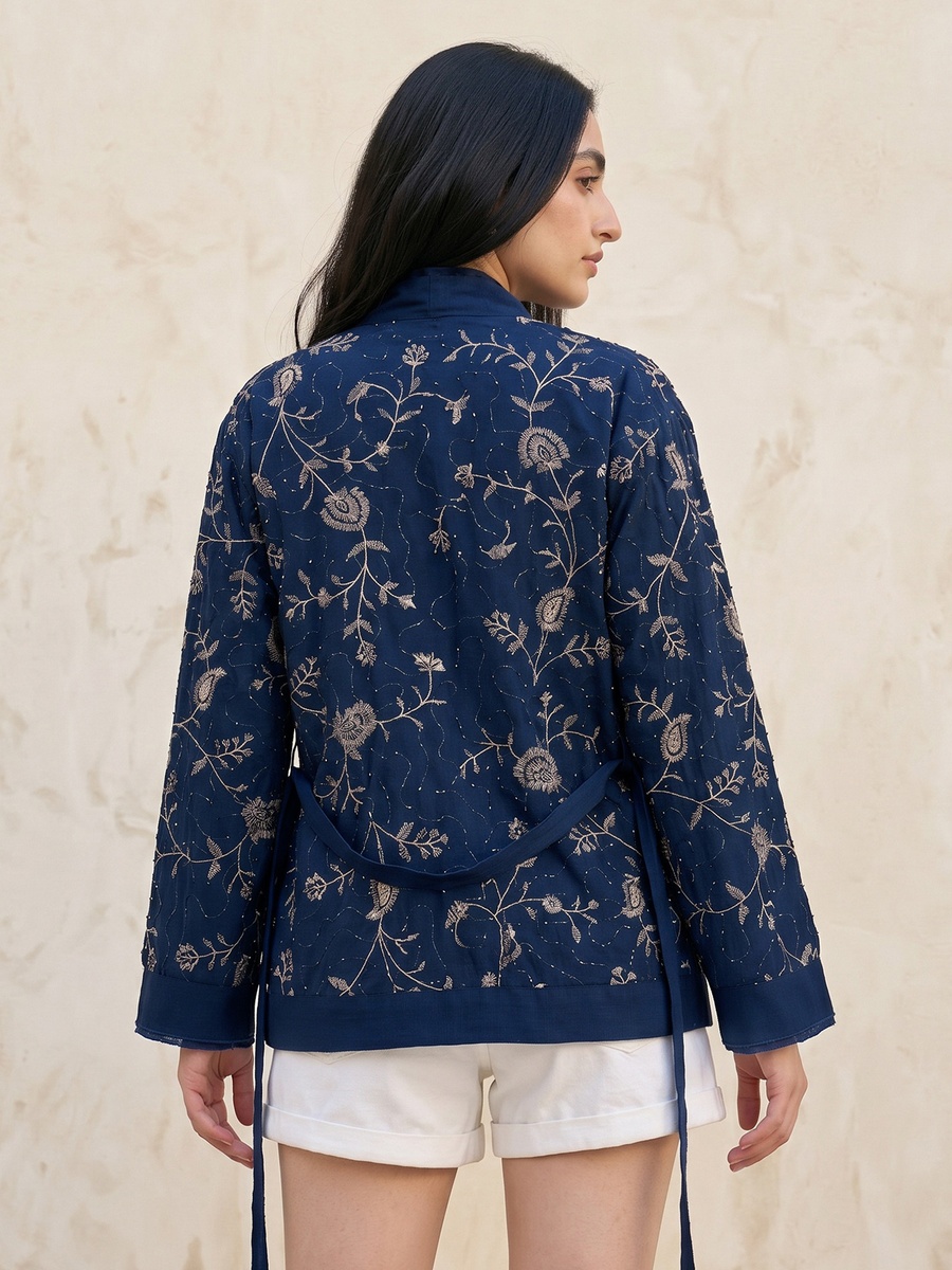 Relaxed Fit Jacket with Embroidery