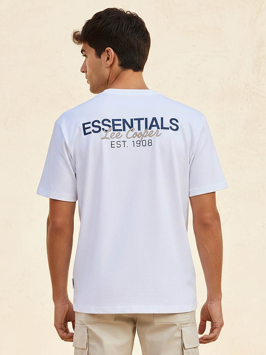 Men Regular Fit Crew Neck Short Sleeve Logo Print T-Shirt