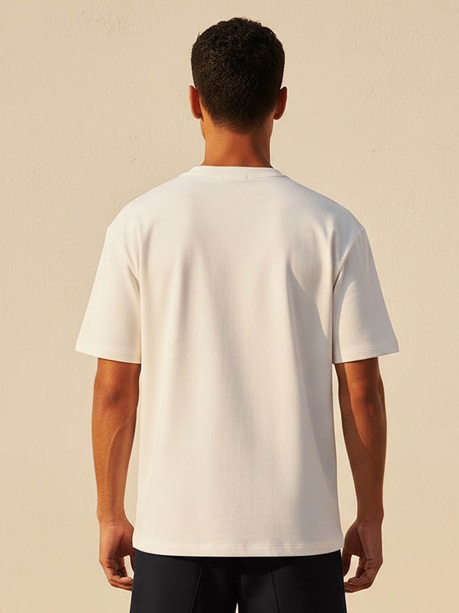 Men Relaxed Fit Crew Neck Short Sleeves T-Shirt