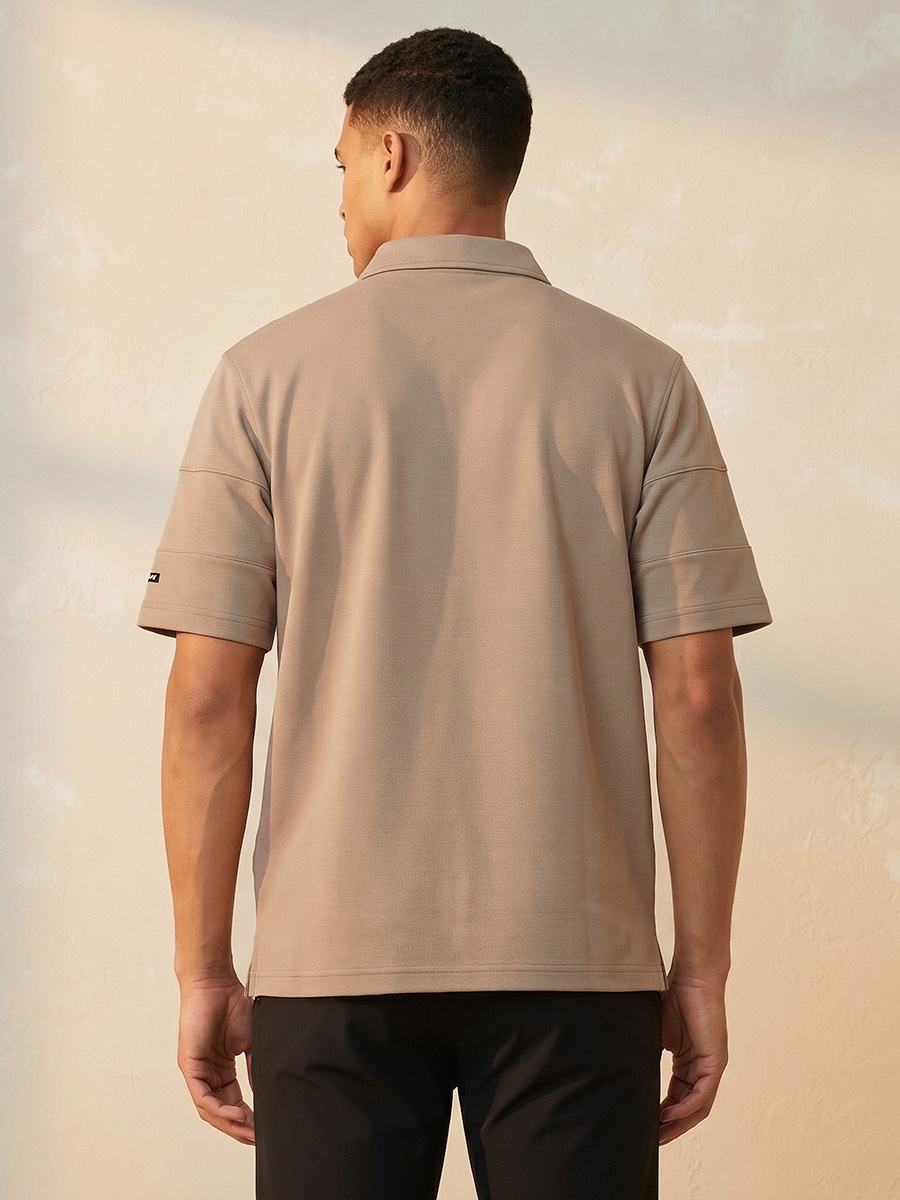 Men Panelled Polo T-Shirt