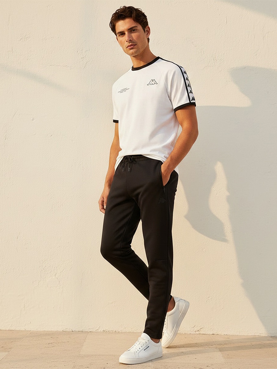 Men Drawstring Waist Track Pants