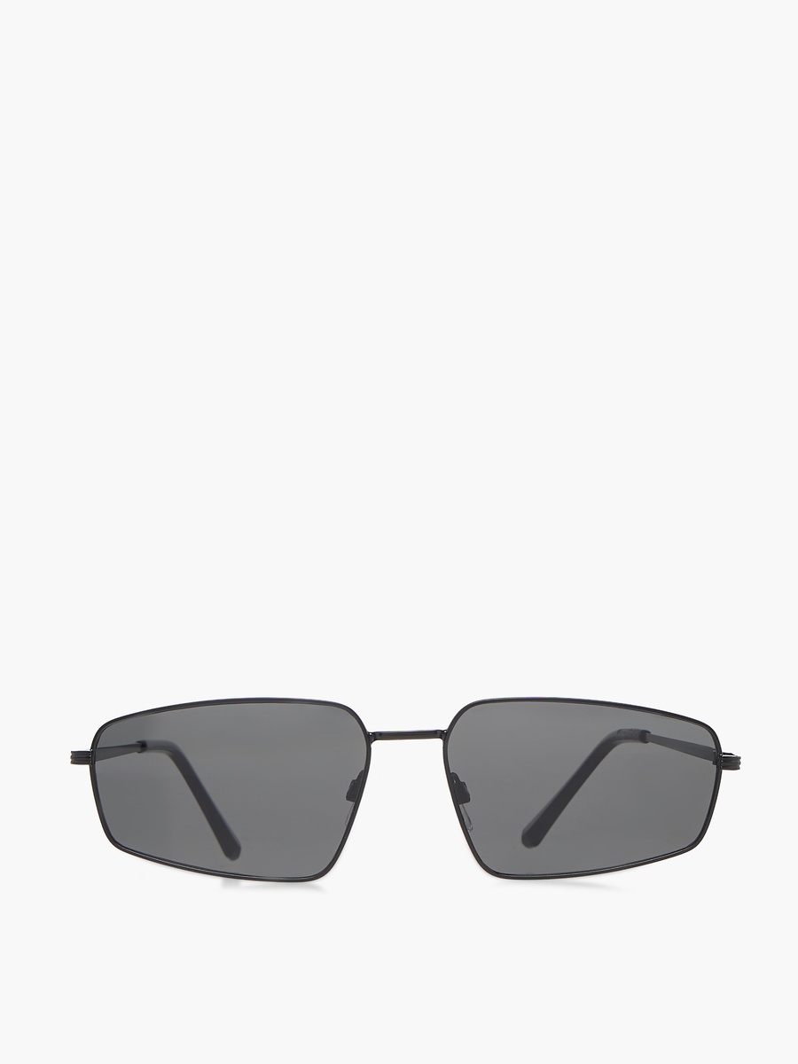 Men Grey Lens Rectangular Sunglasses