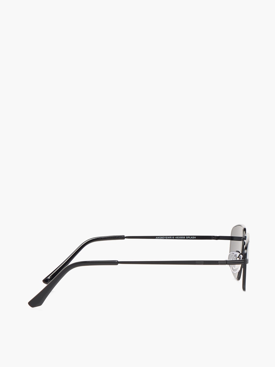 Men Grey Lens Rectangular Sunglasses
