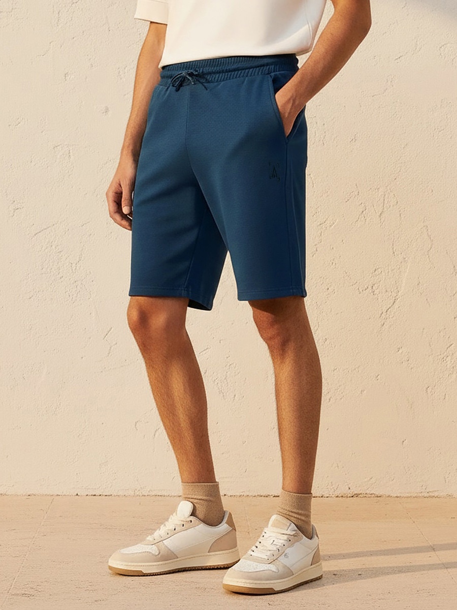 Men Performance Perforated Panel Shorts