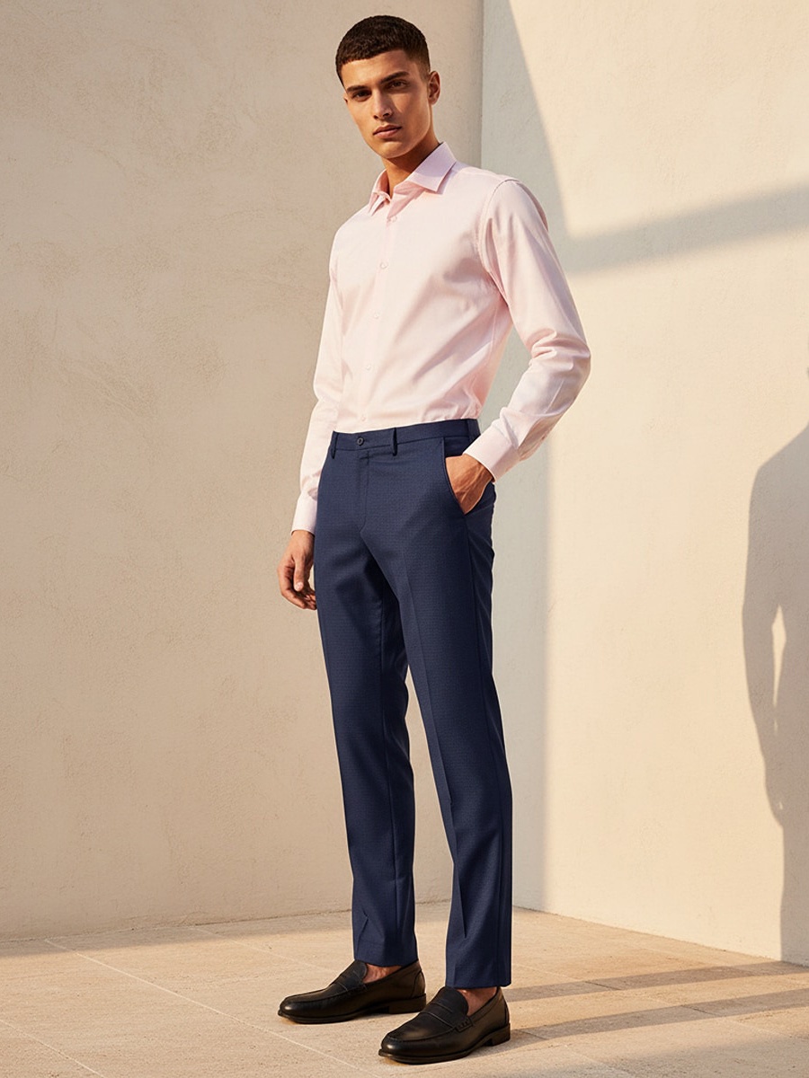 Men Slim Fit Formal Trousers