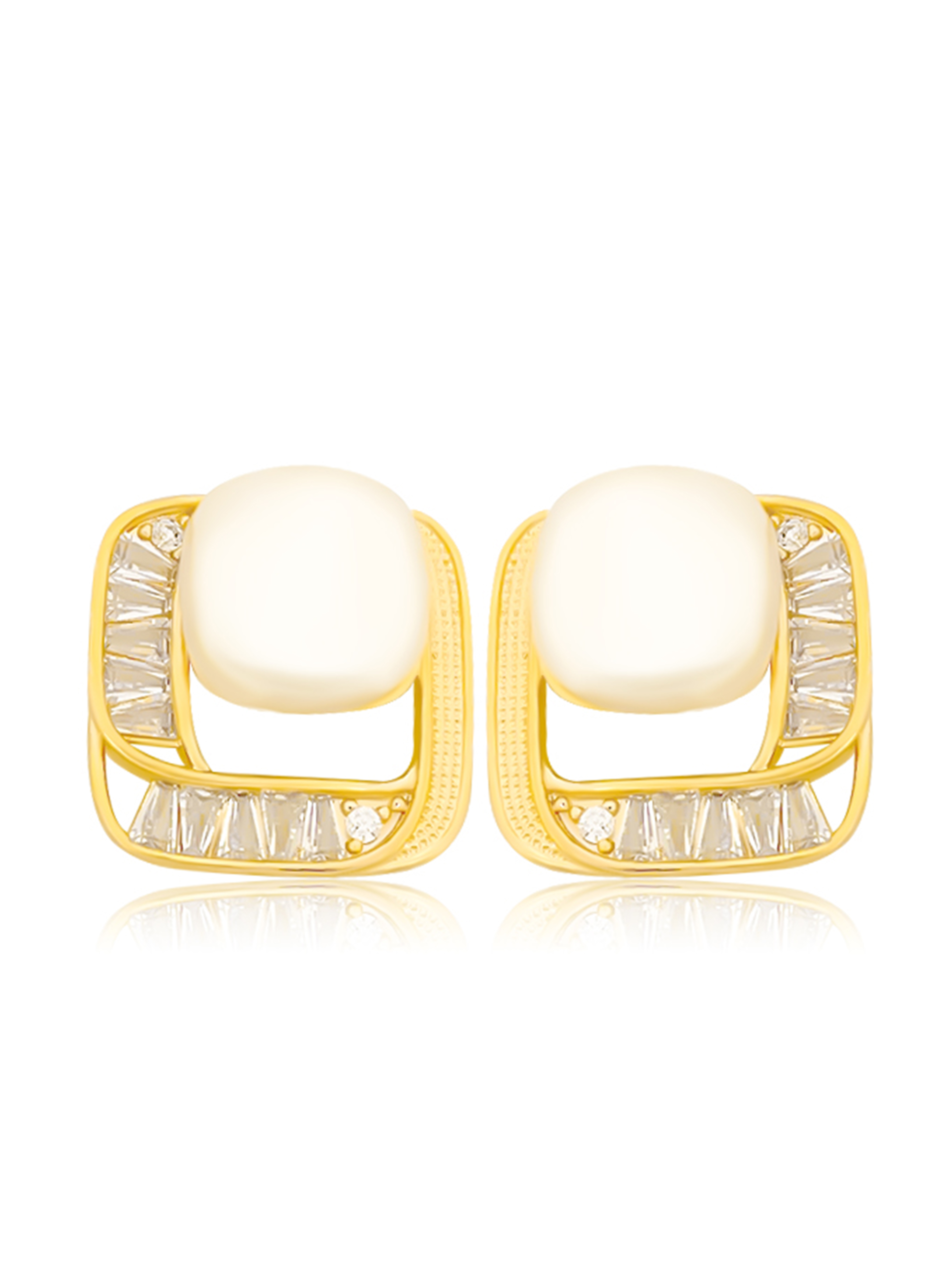 Faux Pearl Stud Earrings