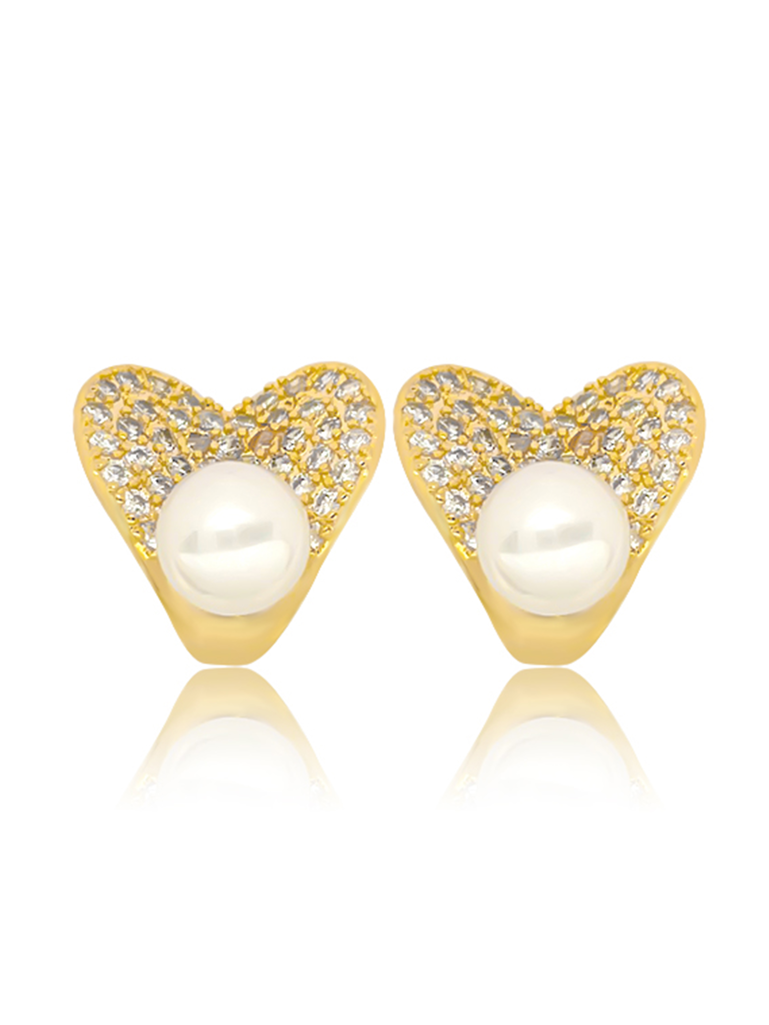 Faux Pearl Stud Earrings
