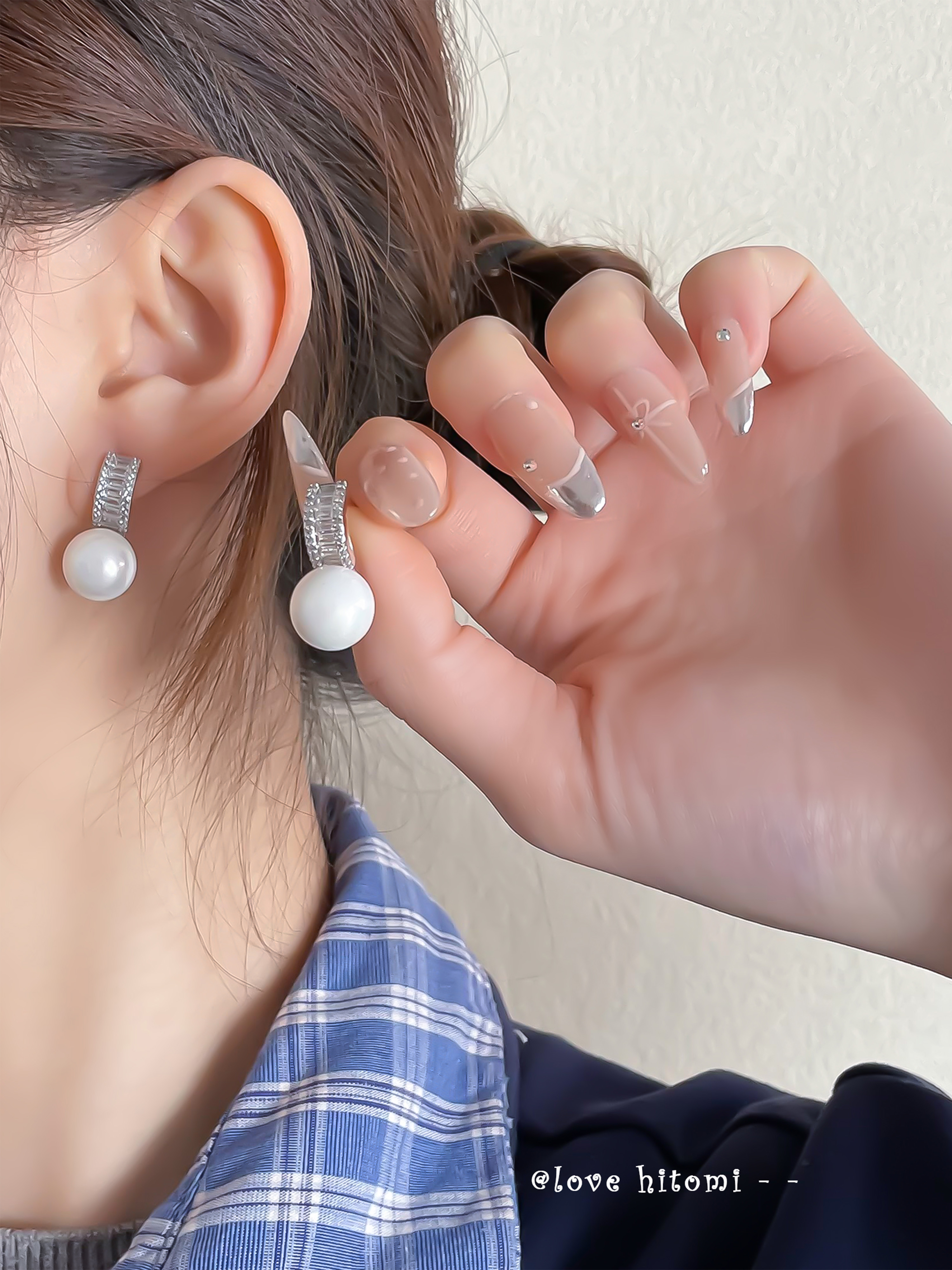 Faux Pearl Stud Earrings