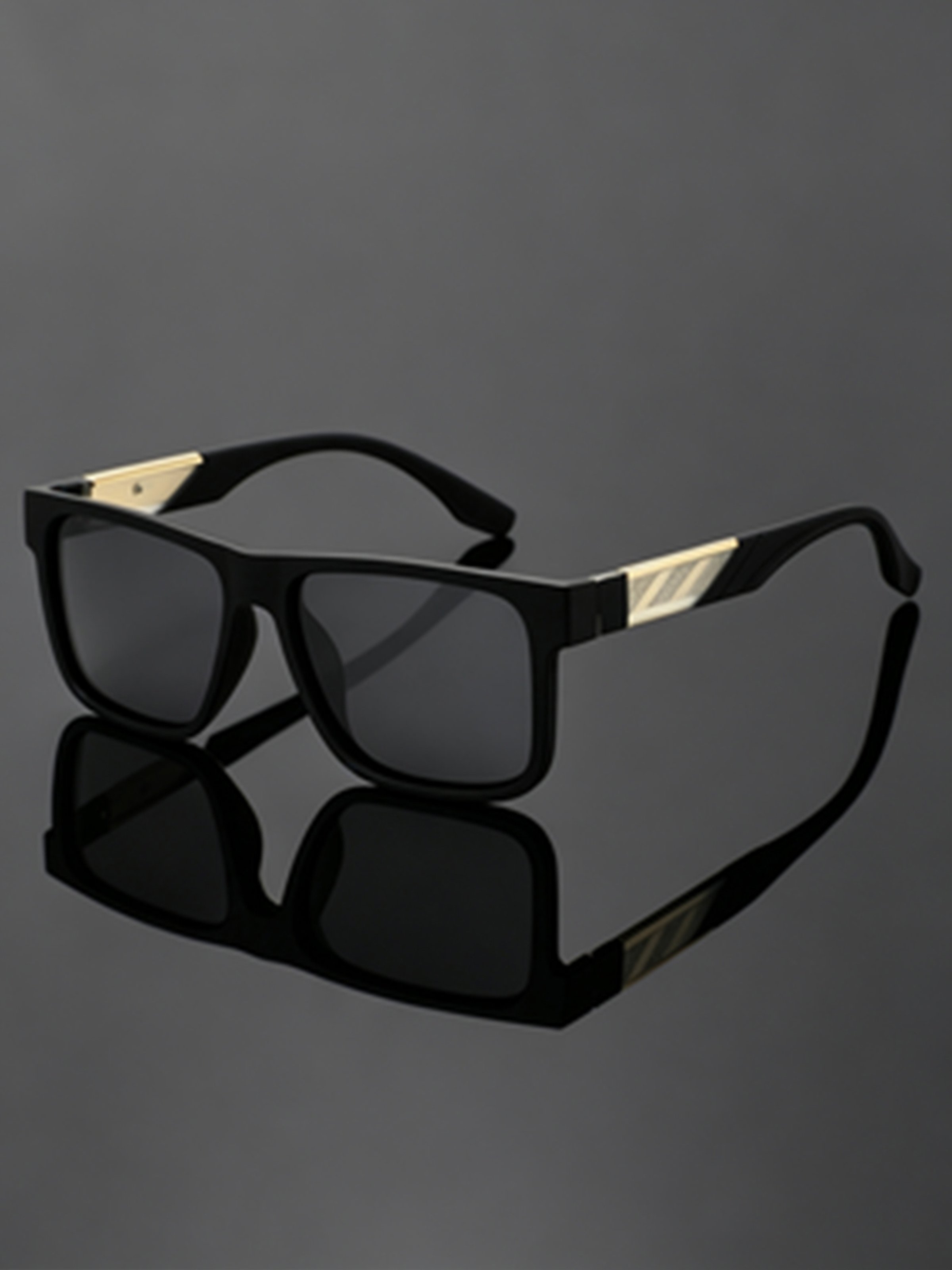 Black Flat Top Square Sunglasses