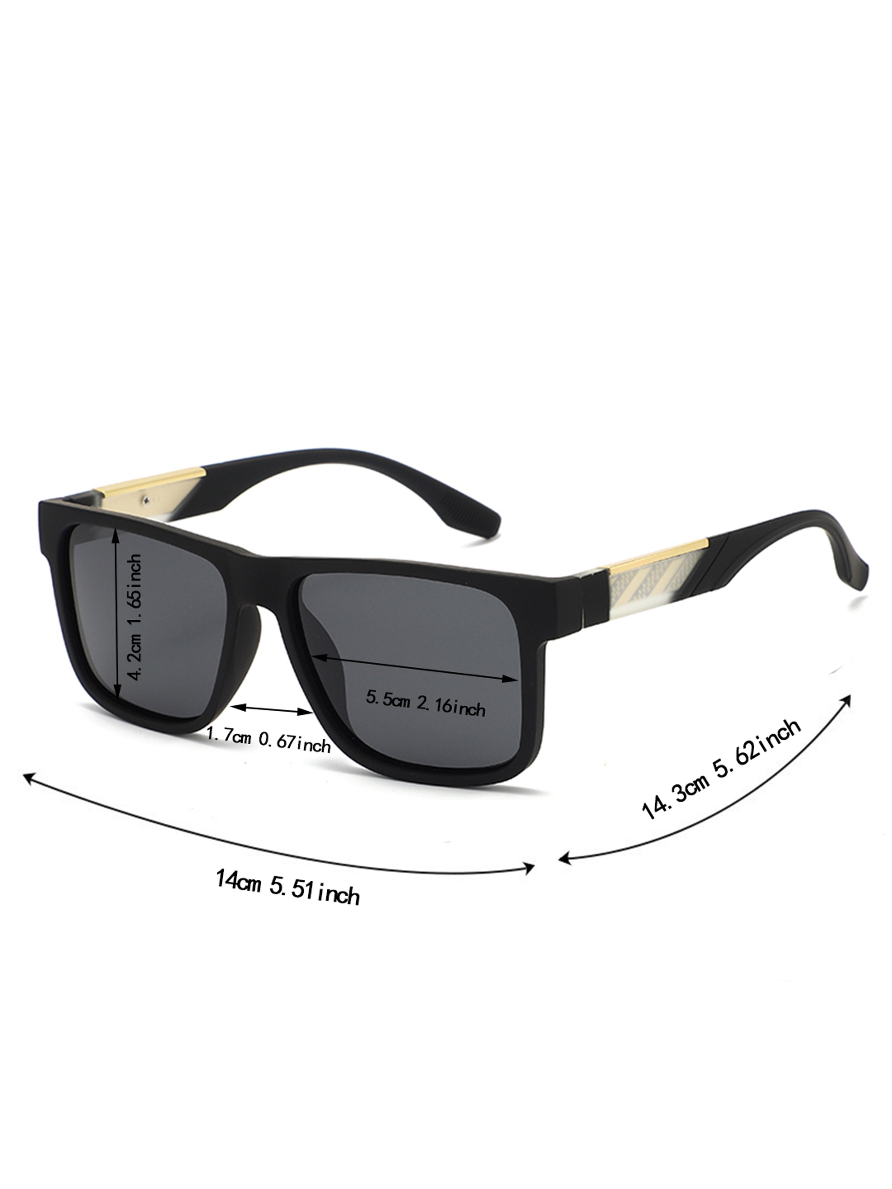 Black Flat Top Square Sunglasses