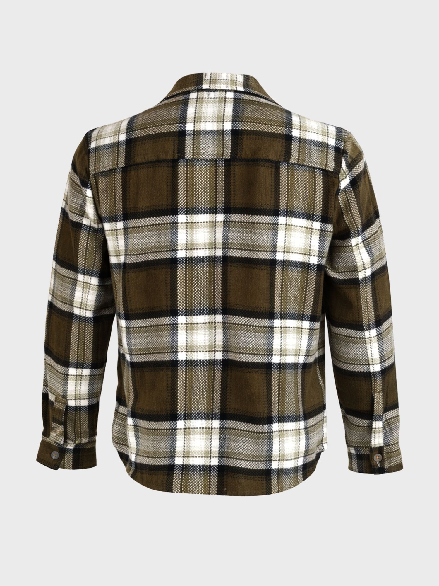 Men Regular Fit Checked Cutaway Collar Casual Overshirt