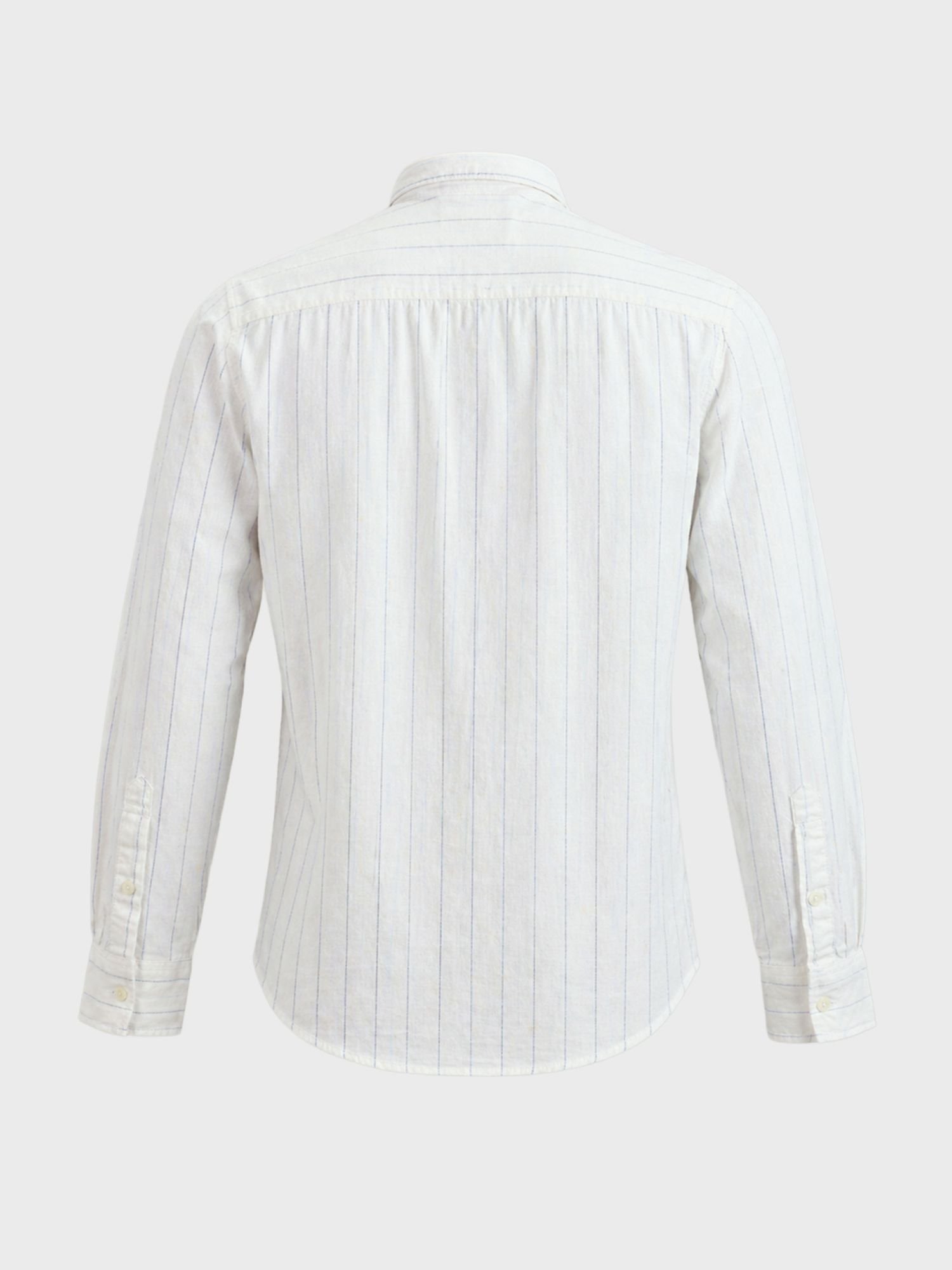 Men Regular Fit Striped Cutaway Collar Casual Shirt