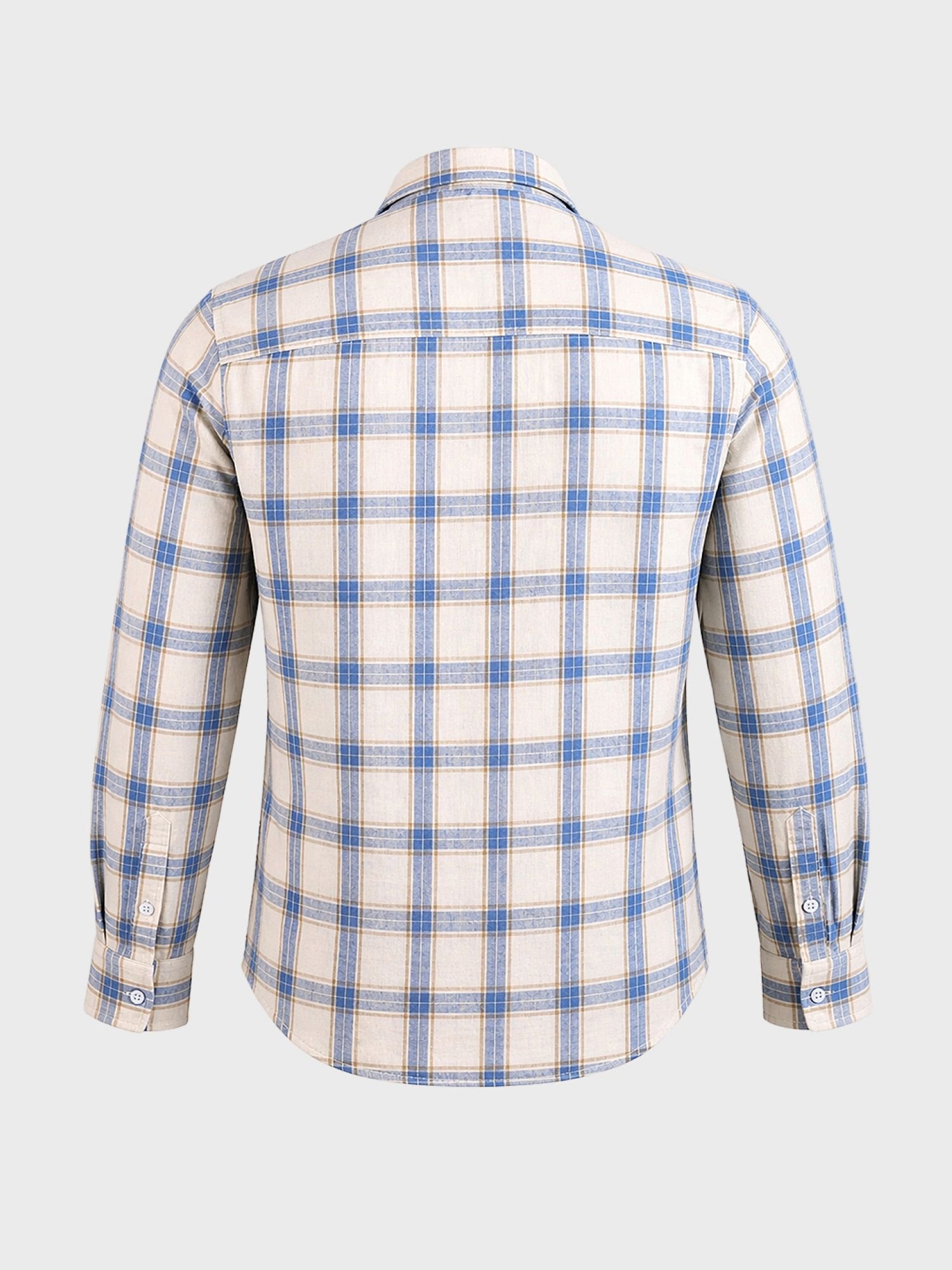 Men Regular Fit Checked Cutaway Collar Casual Shirt