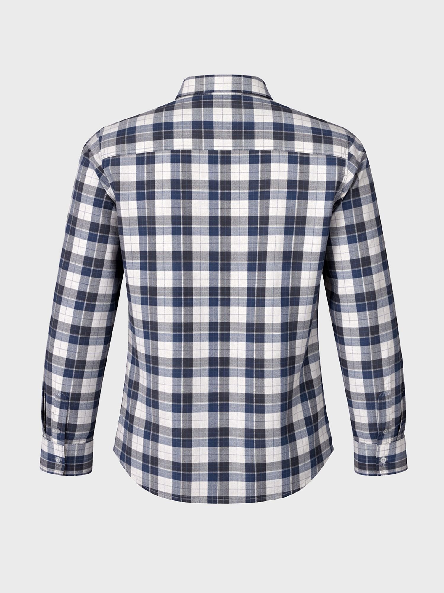 Men Slim Fit Checked Cutaway Collar Casual Shirt