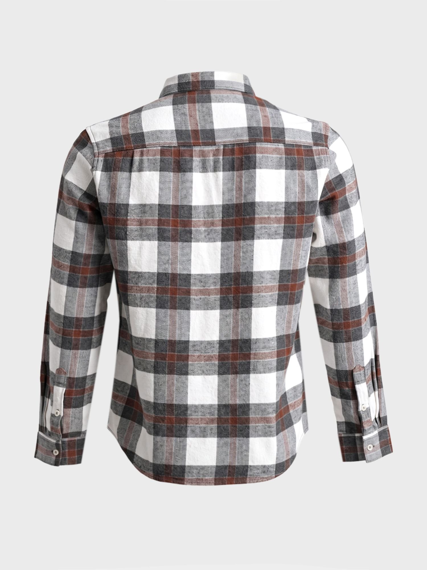 Men Slim Fit Checked Cutaway Collar Casual Shirt