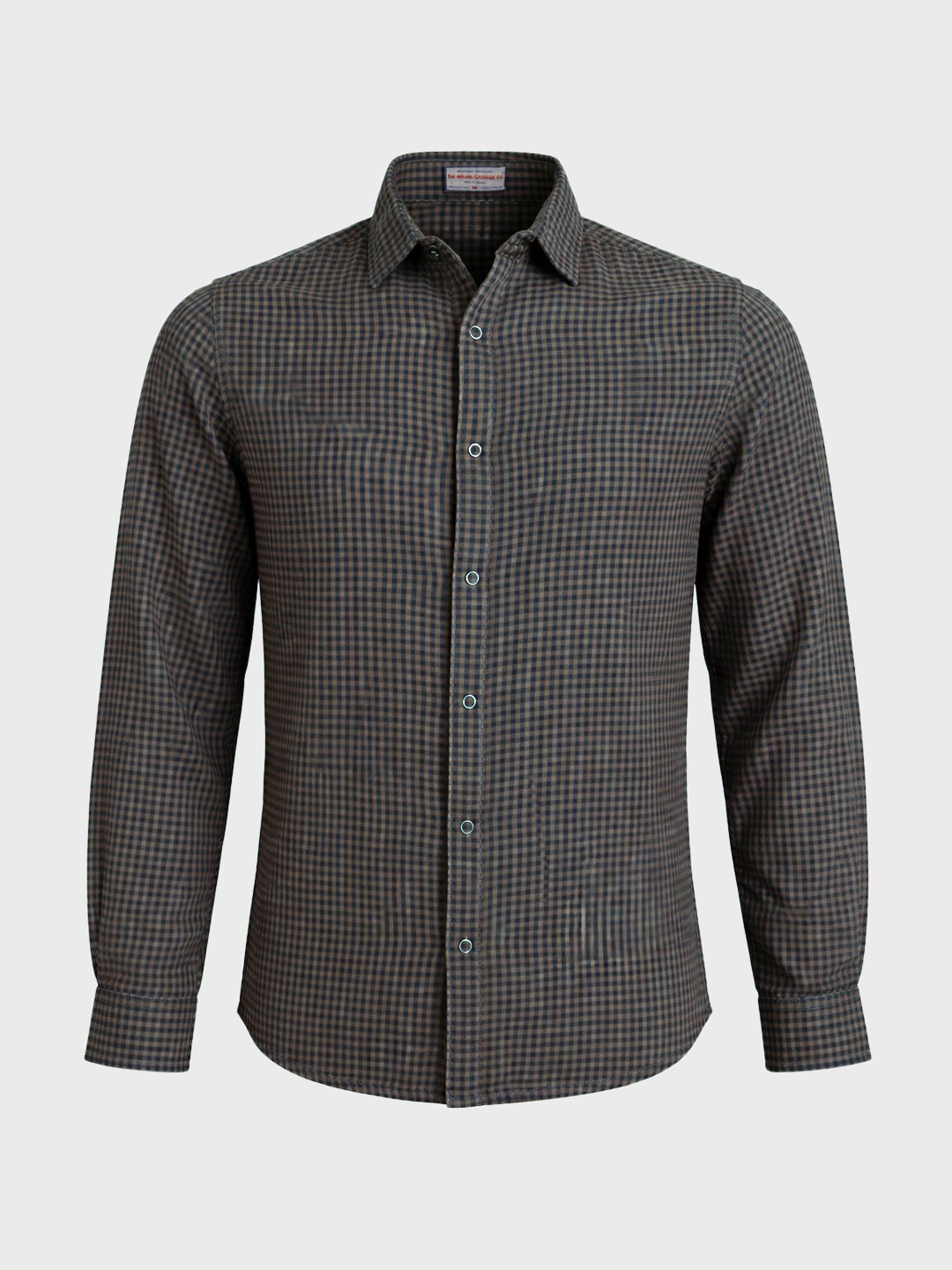 Men Slim Fit Checked Cutaway Collar Casual Shirt