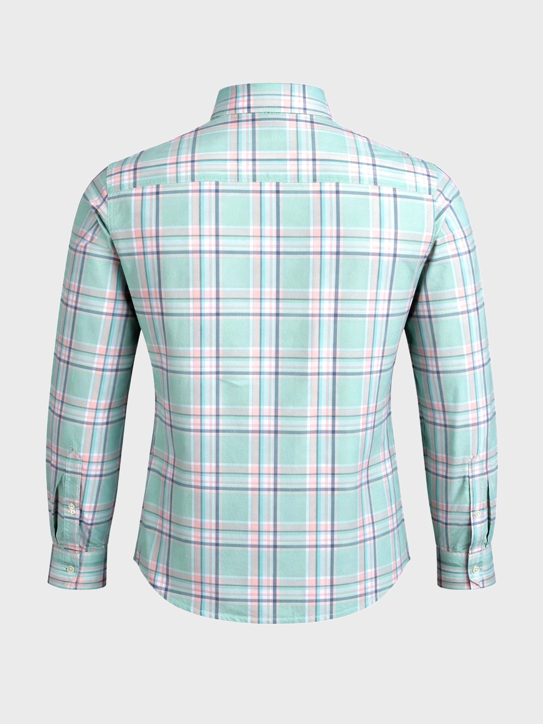 Men Slim Fit Checked Cutaway Collar Casual Shirt