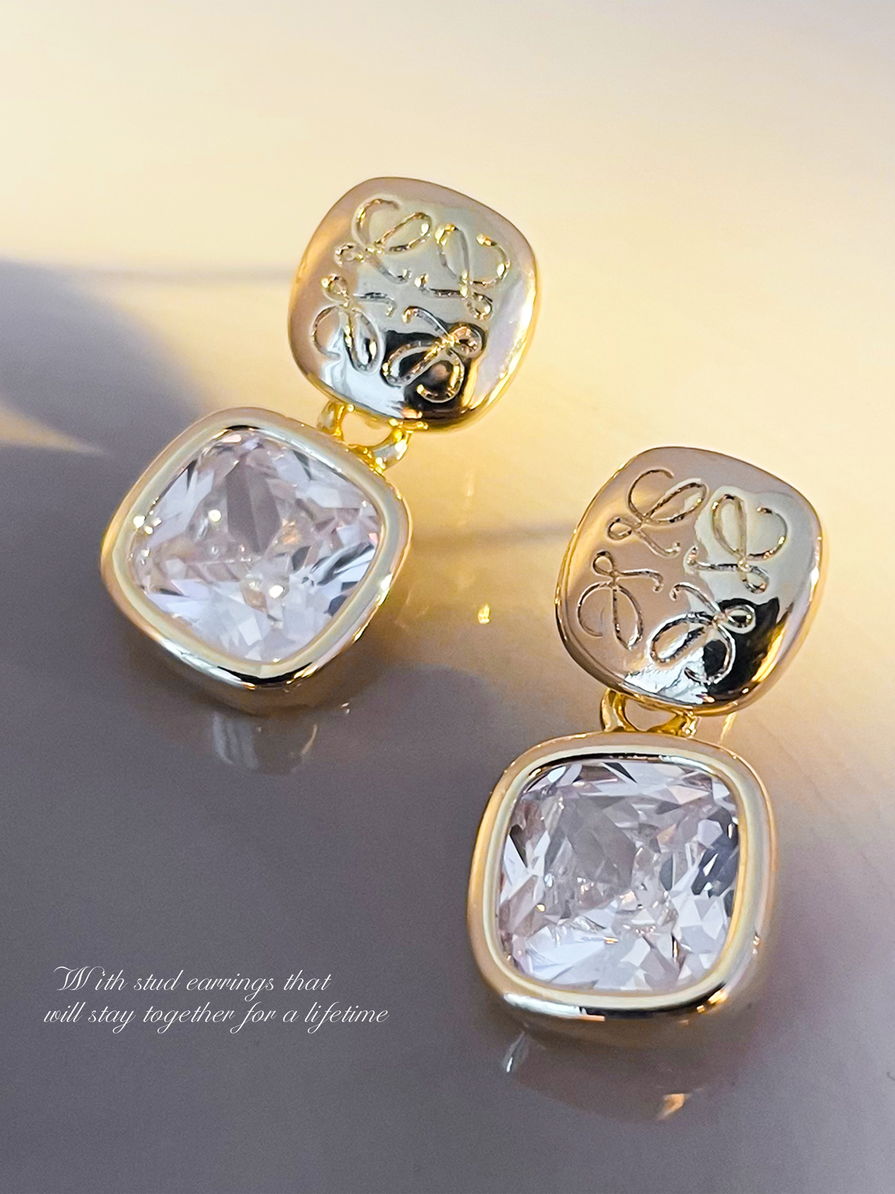 Textured Dangle Earrings