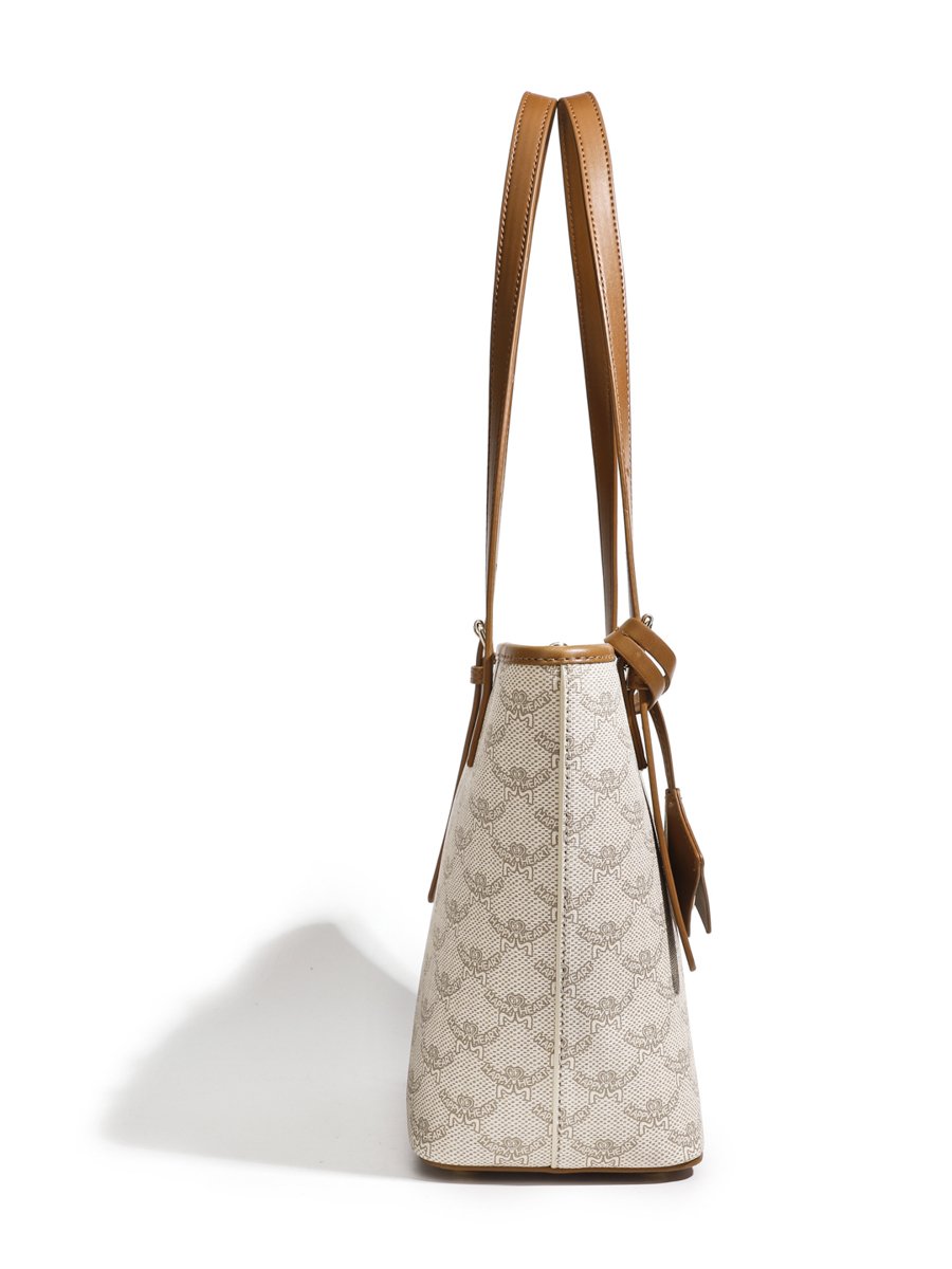 Beige Monogram Shoulder Bag
