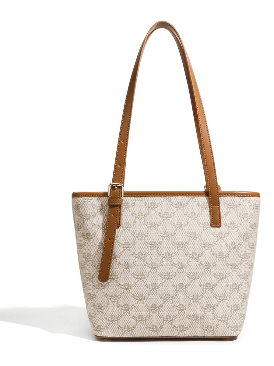 Beige Monogram Shoulder Bag
